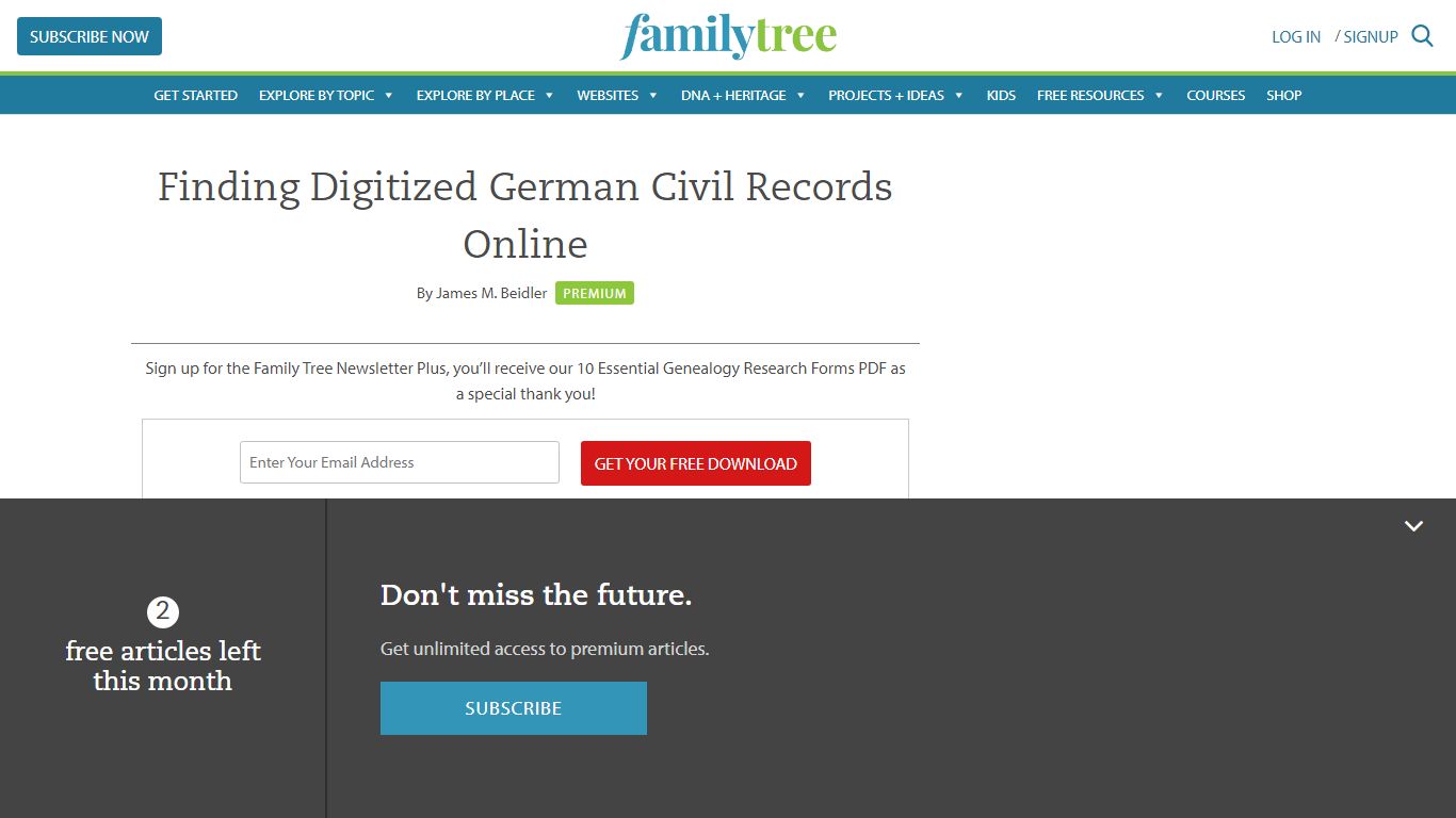 Finding Digitized German Civil Records Online - Family Tree Magazine